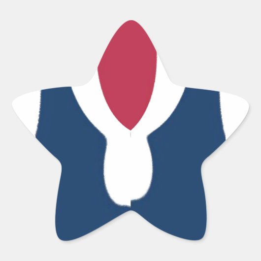 Mooie rode, witte, blauwe textuur kleur Abstract Ster Sticker (Voorkant)