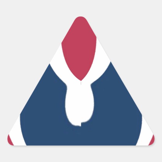 Mooie rode, witte, blauwe textuur kleur Abstract Sticker (Voorkant)