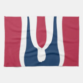 Mooie rode, witte, blauwe textuur kleur Abstract Theedoek (Horizontaal)