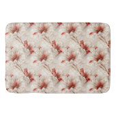 Mooie rode witte bloemen badmat (Voorkant)
