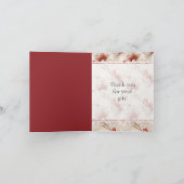 Mooie rode witte bloemen bedankkaart (Binnen)