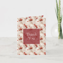 Mooie rode witte bloemen bedankkaart