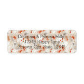 Mooie rode witte bloemen etiket (Voorkant)