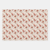 Mooie rode witte bloemen inpakpapier vel (Voorkant 2)