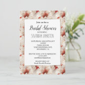 Mooie rode witte bloemen kaart (Staand voorkant)