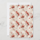 Mooie rode witte bloemen kaart (Achterkant)