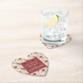 Mooie rode witte bloemen kartonnen onderzetters (Insitu)