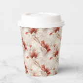 Mooie rode witte bloemen papieren bekers (Links)