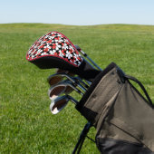 Mooie rode witte bloemen patronen golfheadcover (Insitu)