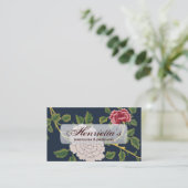  mooie rode & witte bloemen visitekaartje (Staand voorkant)