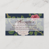  mooie rode & witte bloemen visitekaartje (Achterkant)