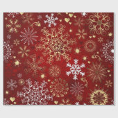 Mooie rode, witte en gouden kerst cadeaupapier (Vlak)