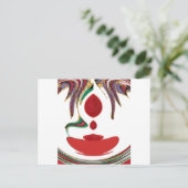 Mooie rode, witte, Paarse en groene textuur kleur Briefkaart (Staand voorkant)