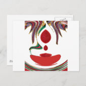 Mooie rode, witte, Paarse en groene textuur kleur Briefkaart (Voorkant / Achterkant)