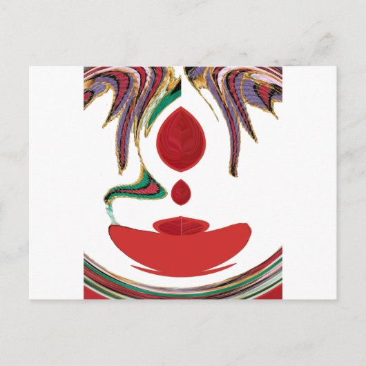 Mooie rode, witte, Paarse en groene textuur kleur Briefkaart (Voorkant)