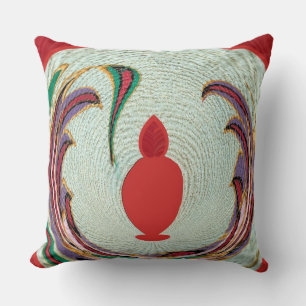 Mooie rode, witte, Paarse en groene textuur kleur Kussen