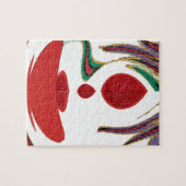 Mooie rode, witte, Paarse, groene textuur kleuren Legpuzzel (Horizontaal)