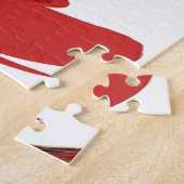 Mooie rode, witte, Paarse, groene textuur kleuren Legpuzzel (Zijkant)