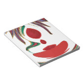 Mooie rode, witte, Paarse, groene textuur kleuren Notitieblok (Schuin)