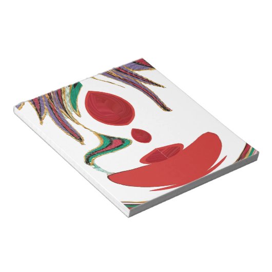 Mooie rode, witte, Paarse, groene textuur kleuren Notitieblok (Schuin)