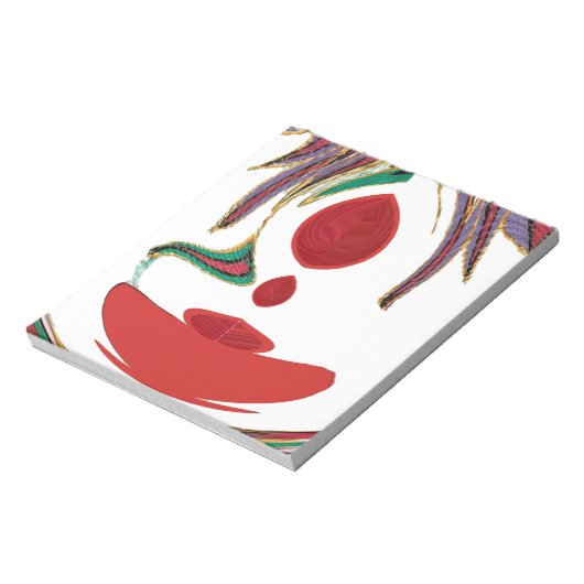 Mooie rode, witte, Paarse, groene textuur kleuren Notitieblok (Linkerzijde)