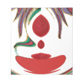 Mooie rode, witte, Paarse, groene textuur kleuren Notitieblok (Voorkant)