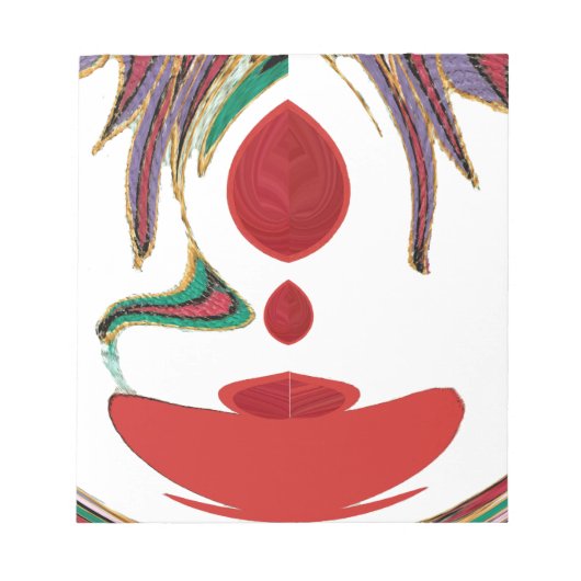 Mooie rode, witte, Paarse, groene textuur kleuren Notitieblok (Voorkant)