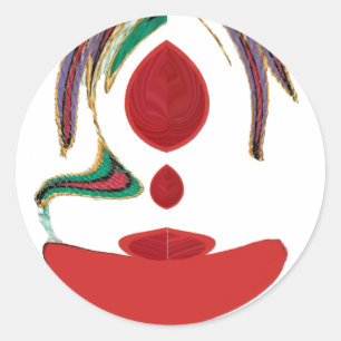 Mooie rode, witte, Paarse, groene textuur kleuren Ronde Sticker