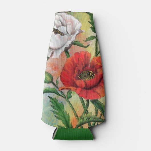 Mooie rode, witte parelfles koeler (Voorkant)