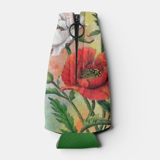 Mooie rode, witte parelfles koeler (Achterkant)