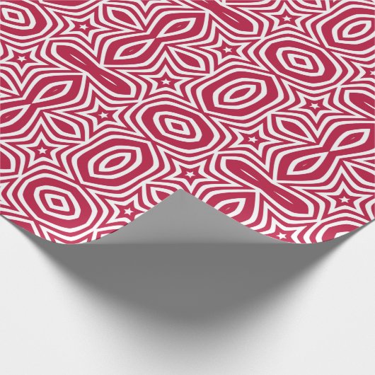 Mooie rode & witte ster kleurrijke vector ontwerp cadeaupapier (Hoek)