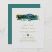 Mooie Roeiende Meren Natuurlijke Bruiloft (Voorkant / Achterkant)