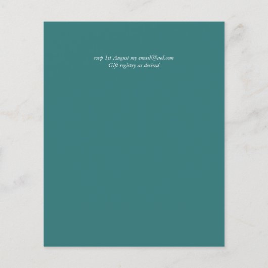 Mooie Roeiende Meren Natuurlijke Bruiloft (Achterkant)