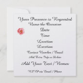 Mooie roestige bloemenkrans uitnodiging (Achterkant)