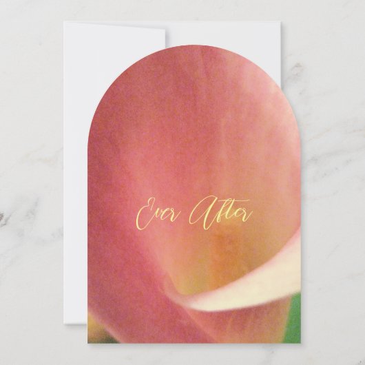 Mooie Romantic Cala Lily Wedding Invitation Kaart (Achterkant)