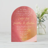 Mooie Romantic Cala Lily Wedding Invitation Kaart (Staand voorkant)