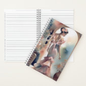 Mooie Romantische Aquarel Kunst Bruidsmeisje Notit Notitieboek (Binnen)