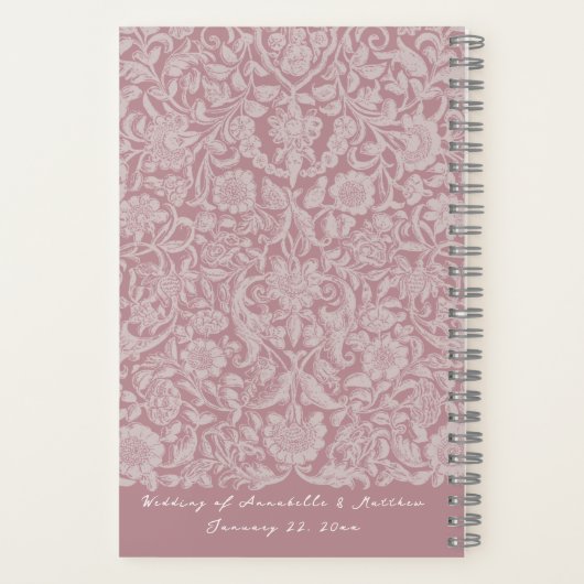 Mooie Romantische Aquarel Kunst Bruidsmeisje Notit Notitieboek (Achterkant)