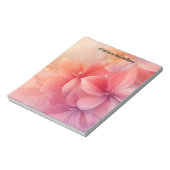 Mooie romantische bloemen notitieblok (Linkerzijde)