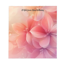 Mooie romantische bloemen notitieblok