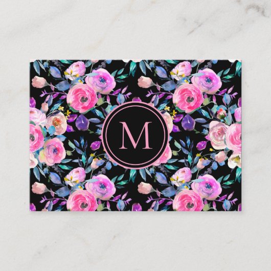 Mooie romantische bloesem Waterverf Visitekaartje (Voorkant)