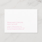 Mooie romantische bloesem Waterverf Visitekaartje (Achterkant)