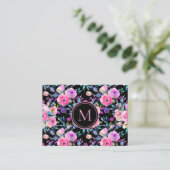 Mooie romantische bloesem Waterverf Visitekaartje (Staand voorkant)