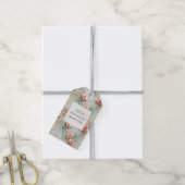 Mooie Romantische Blush Roze Romantische Rozen Cadeaulabel (Met Touw)