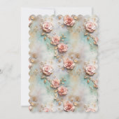 Mooie Romantische Blush Roze Romantische Rozen Kaart (Achterkant)