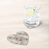 Mooie Romantische Blush Roze Romantische Rozen Kartonnen Onderzetters (Insitu)