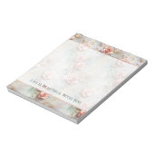 Mooie Romantische Blush Roze Romantische Rozen Notitieblok (Linkerzijde)