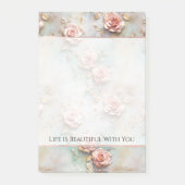 Mooie Romantische Blush Roze Romantische Rozen Post-it® Notes (Voorkant)