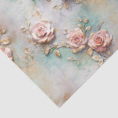 Mooie Romantische Blush Roze Romantische Rozen Tissuepapier (Detail)