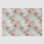 Mooie Romantische Blush Roze Romantische Rozen Tissuepapier (Voorkant)